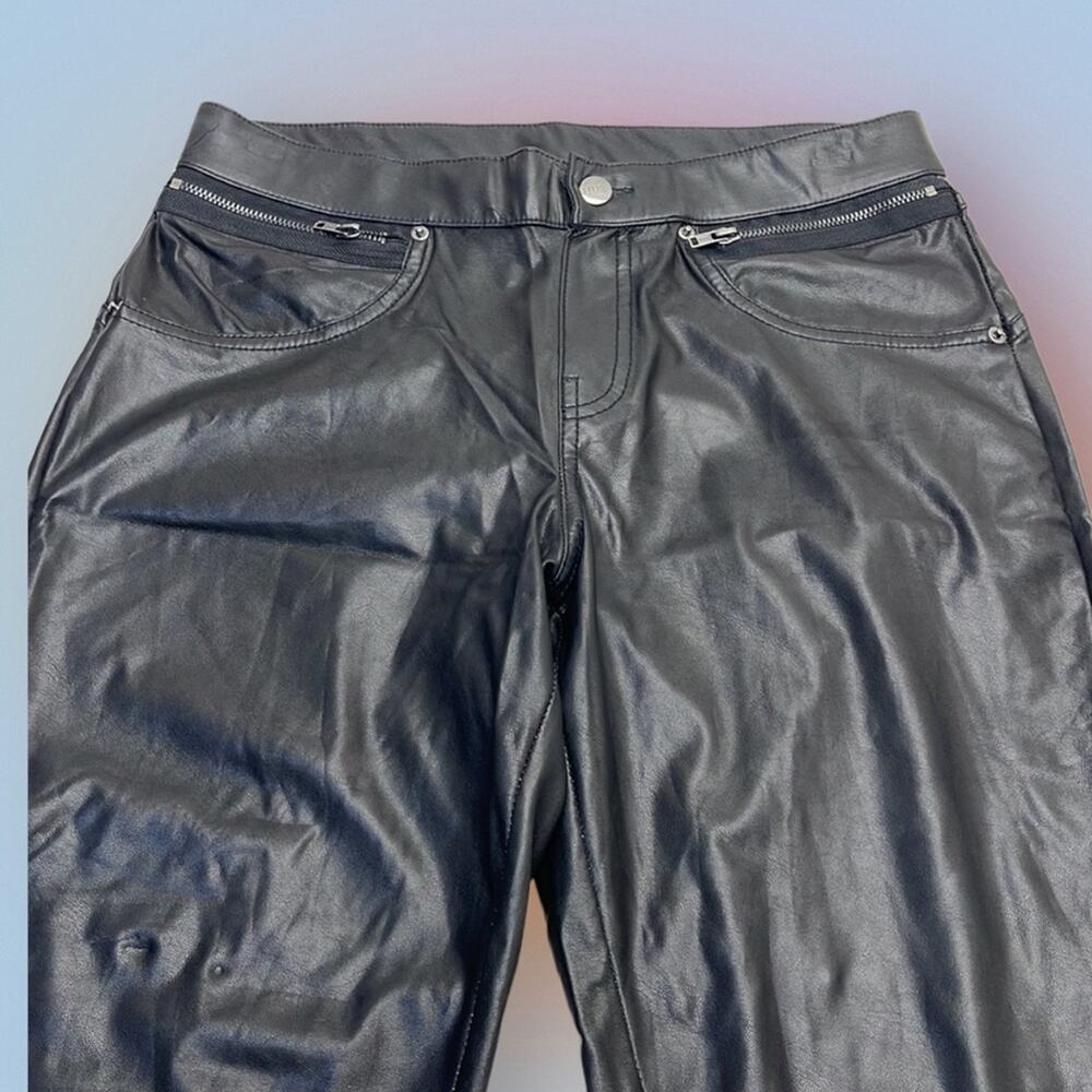 HUE Women’s Small Black Faux Leather Skinny Leg Pant